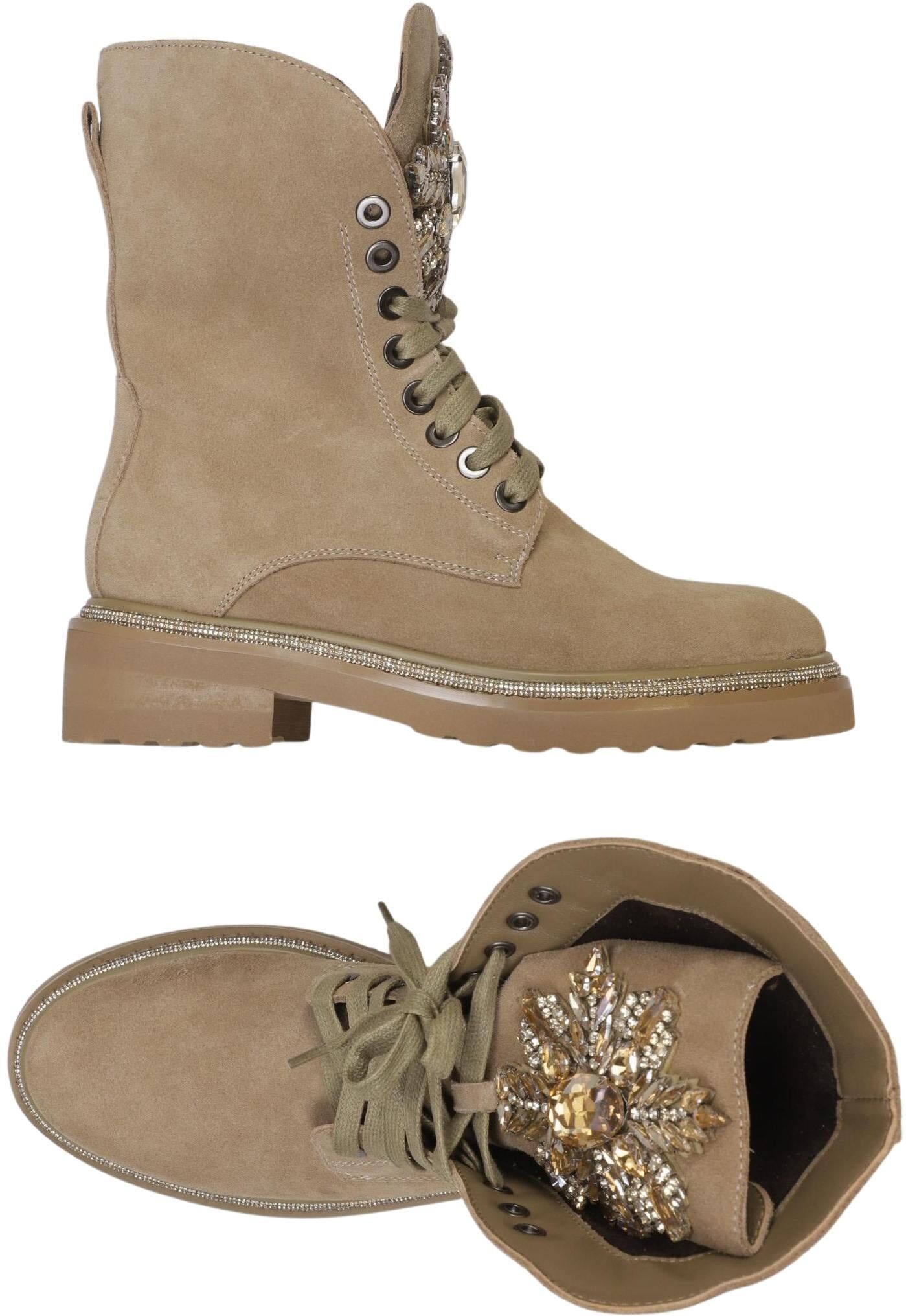 Alma en Pena Damen Stiefelette, Beige, Gr. EU 36, Leder - Second Hand