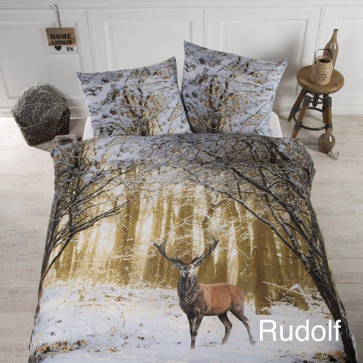 Papillon Rudolf dekbedovertrek tweepersoons Multi 200 x 220 cm