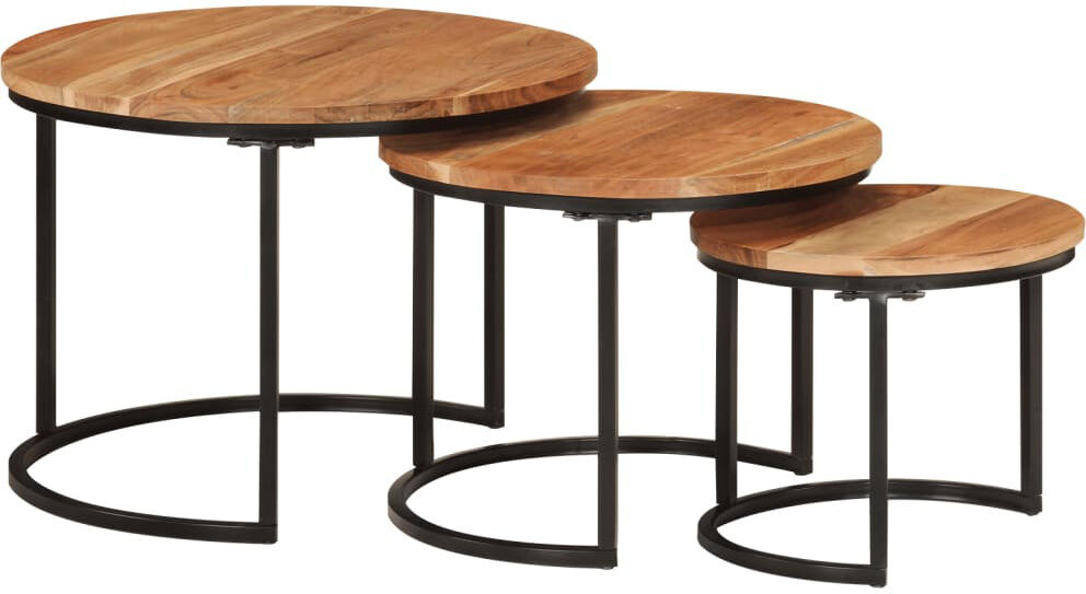 Borough Wharf Bavorov Nesting Tables Acacia Wood 40cm H X 55cm W
