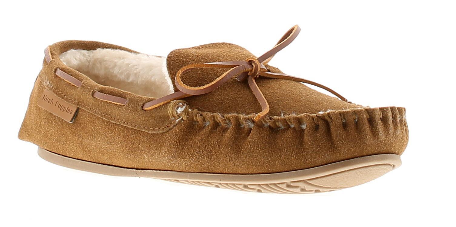 Hush puppies allie leren dames dames pantoffels tan