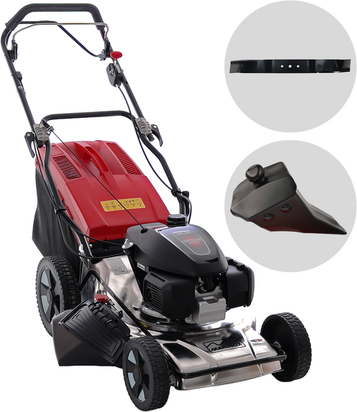 Marina Systems MX 55 SH 3V - Tondeuse à gazon thermique tractée - Moteur Honda GCVx 200 - Acier INOX