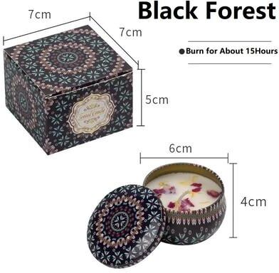Uplift Treasures Vintage Soy Wax Scented Candle Jar Floral Fragrance Gift black Forest