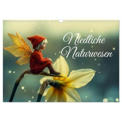 Niedliche Naturwesen (Wandkalender 2027 DIN A3 quer), CALVENDO Monatskalender