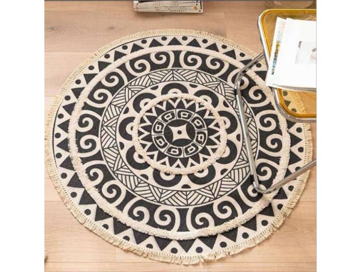 Tapis de sol en coton - Aueq - et lin simple chambre à coucher maison tapis de chevet salon canapé table basse tapis de pied