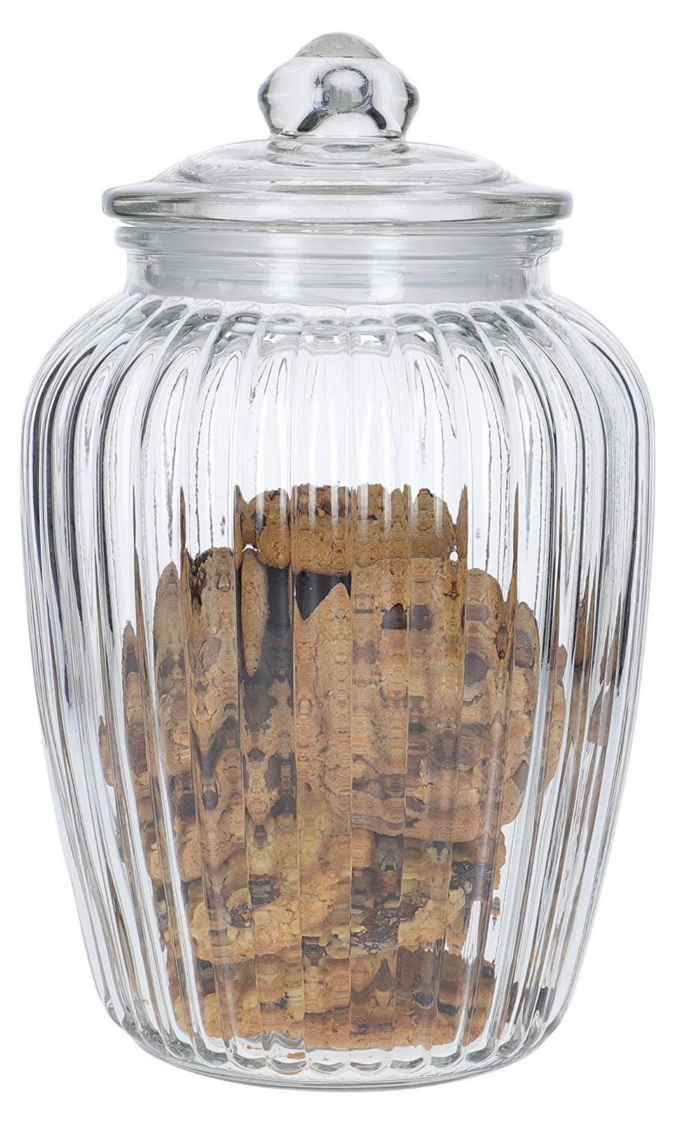KitchenCraft Grote glazen opbergcontainer, 2,2 liter - Transparant
