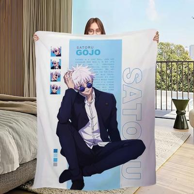 Uplift Picks Gojo Satoru Anime Flannel Throw Blanket Soft Plush Bed Cover 02 60x80in (150cmx200cm)