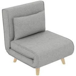 SCHLAFSESSEL Polyester Stahl Hellgrau