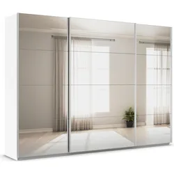 Rauch Möbel rauch Quadra Kleiderschrank 3-türig, mit Spiegel, Farbe Weiß Breite 315 cm