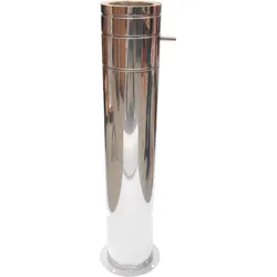 ASTEC Edelstahlschornstein Stütze mit Kondensatablauf kürzbar 1000mm DN113-300