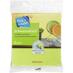 flink & sauber Schwammtücher 19 cm x 18 cm