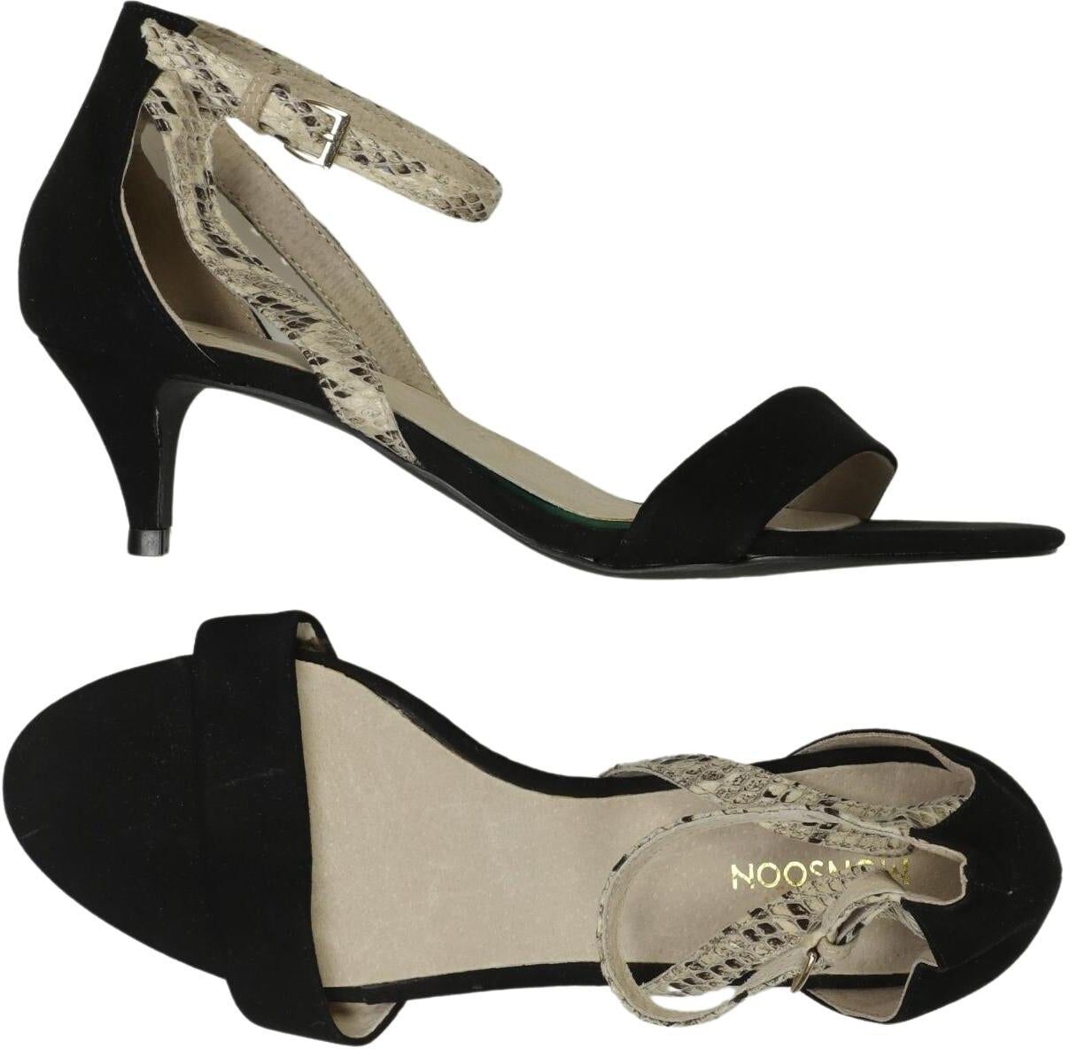 Monsoon Damen Sandalen, Schwarz, Gr. EU 39, kein / Etikett - Second Hand