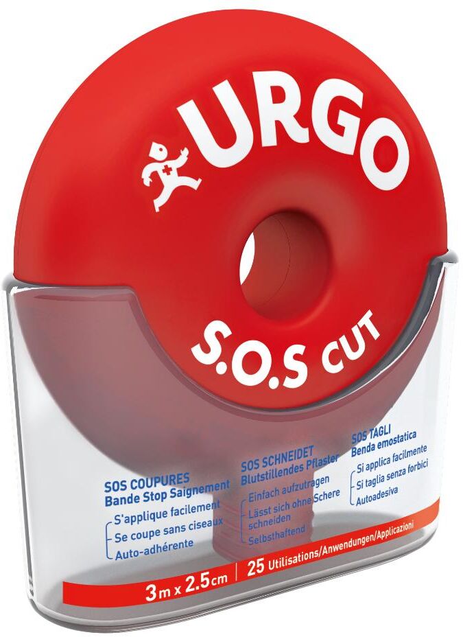 AGAVE Srl Urgo SOS Cut Tagli Benda Autoadesiva 3m x 2,5cm