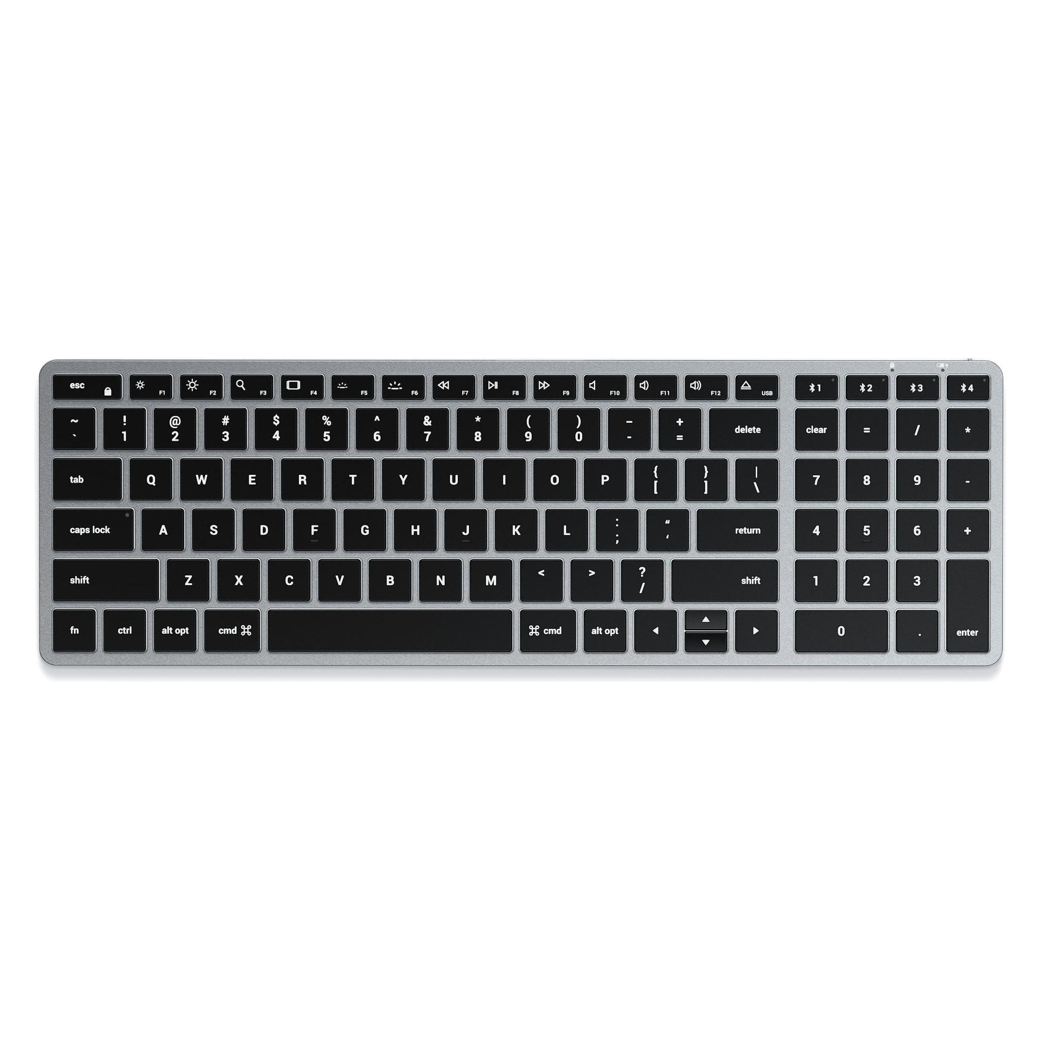 Satechi Slim X2 - Draadloos Bluetooth Toetsenbord - Space Grey (US, Kabellos) (ST-BTSX2M)