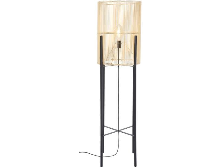 Stehlampe Brazos schwarz, natur Bambus H 150 cm - Stehlampe