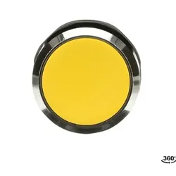 ABB MP2-30Y Drucktaster, gelb, flach-verrastend, Frontring, Metall verchromt nicht beleuchtbar