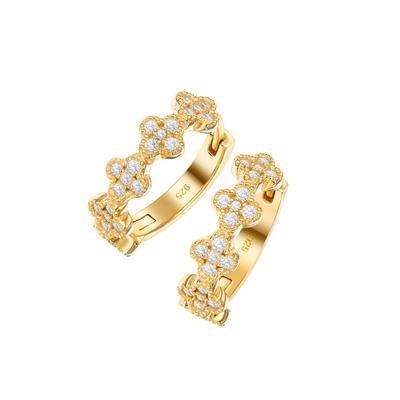 Paar Creolen "mit Lab Grown Brillanten, Silber 925", gold, GIORGIO MARTELLO MILANO, Ohrringe, Damen