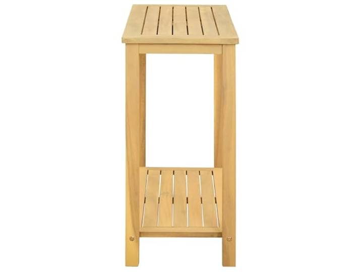 KTHLBRH Konsolentisch Garten Akazie hell 80 x 35 x 75 cm Massivholz, große Ablage, stabile Beine, Verwendung im Freien, einfache Reinigung