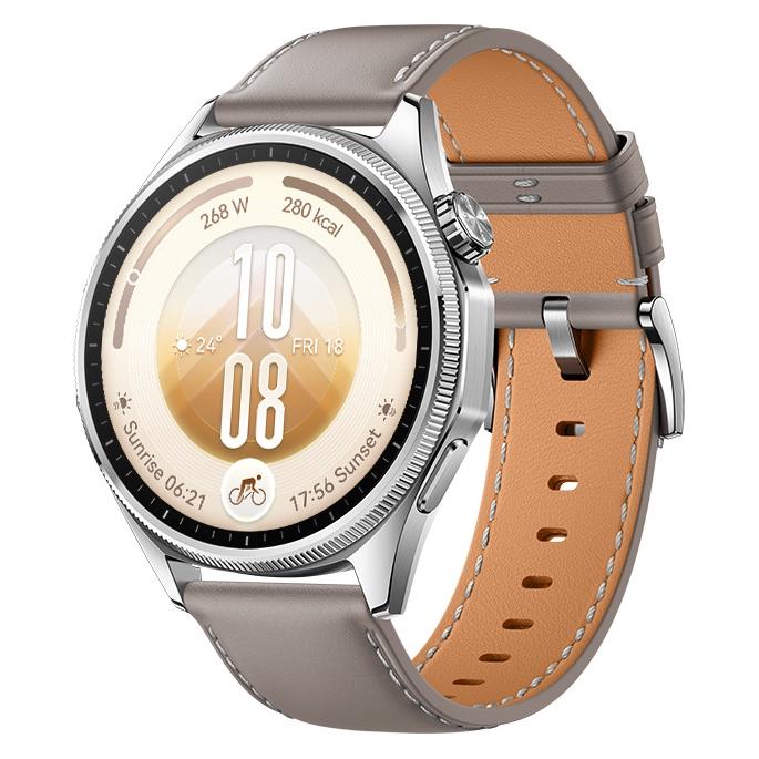 Huawei Uhr GT 7 46 mm Silber (graues Armband) (46 mm, Edelstahl, Edelstahl, ohne SIM) (HU-WATCH-GT7-46-GRY)