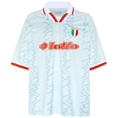Fußballtrikot LOTTO, Herren, Gr. XXL (60/62), blau (ballad blau), 100% Polyester, mehrfarbig, V-Ausschnitt, Rippstrickbündchen, Trikots Fußballtrikot, - im Retrodesign (Calcio '93)