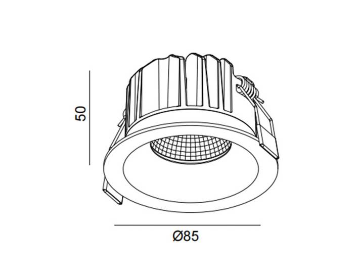 The Light Group SLC LED-Einbau-Downlight OnePro Soft, weiß, 3.000 K, Alu dimmbar, weiß / opal, für Wohn- / Esszimmer, Aluminium