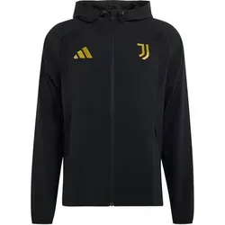 ADIDAS Herren Fanjacke Juventus Turin Tiro Travel Windbreaker, Größe S in Schwarz Schwarz