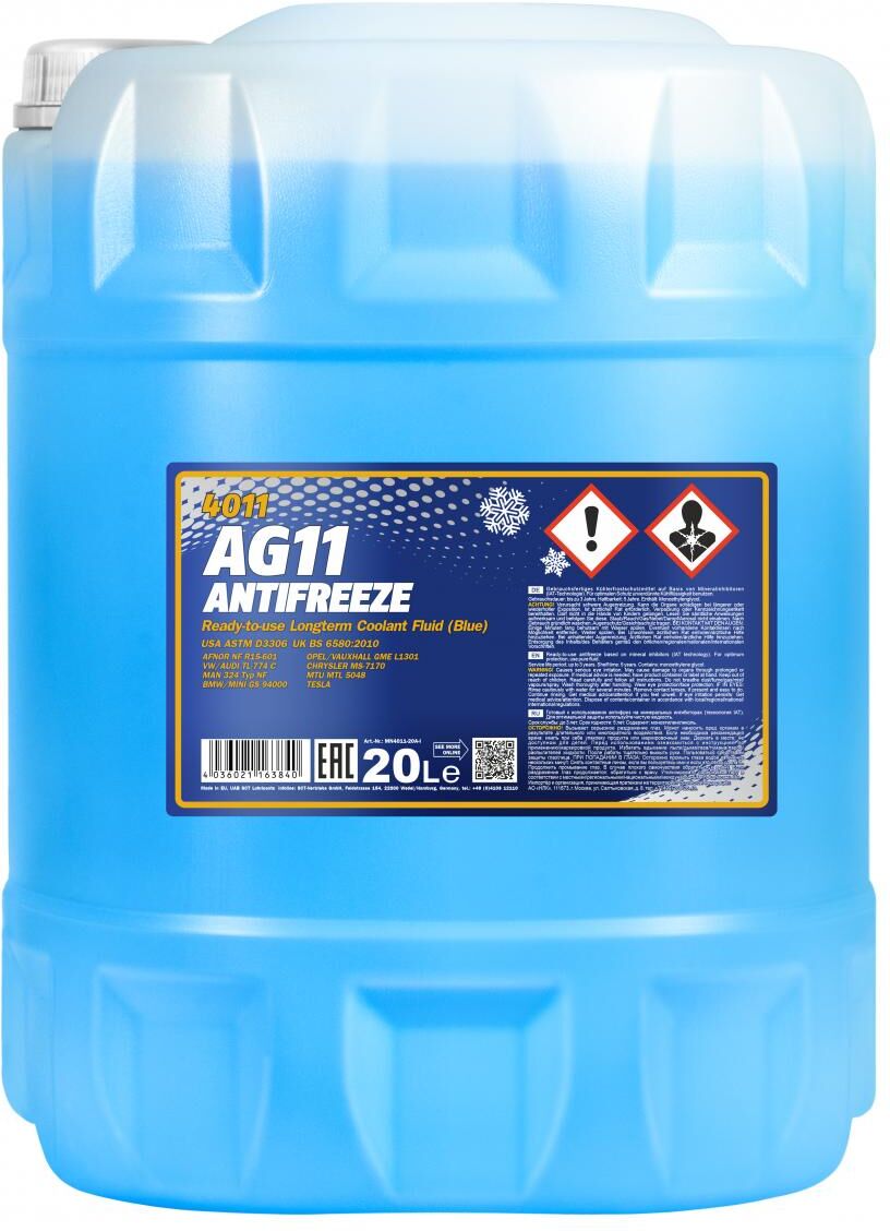 Sct - Mannol Frostschutz Mannol Antifreeze Ag11 (-40) Longterm [20l] Mn401120 20l Für Mitsubishi Subaru