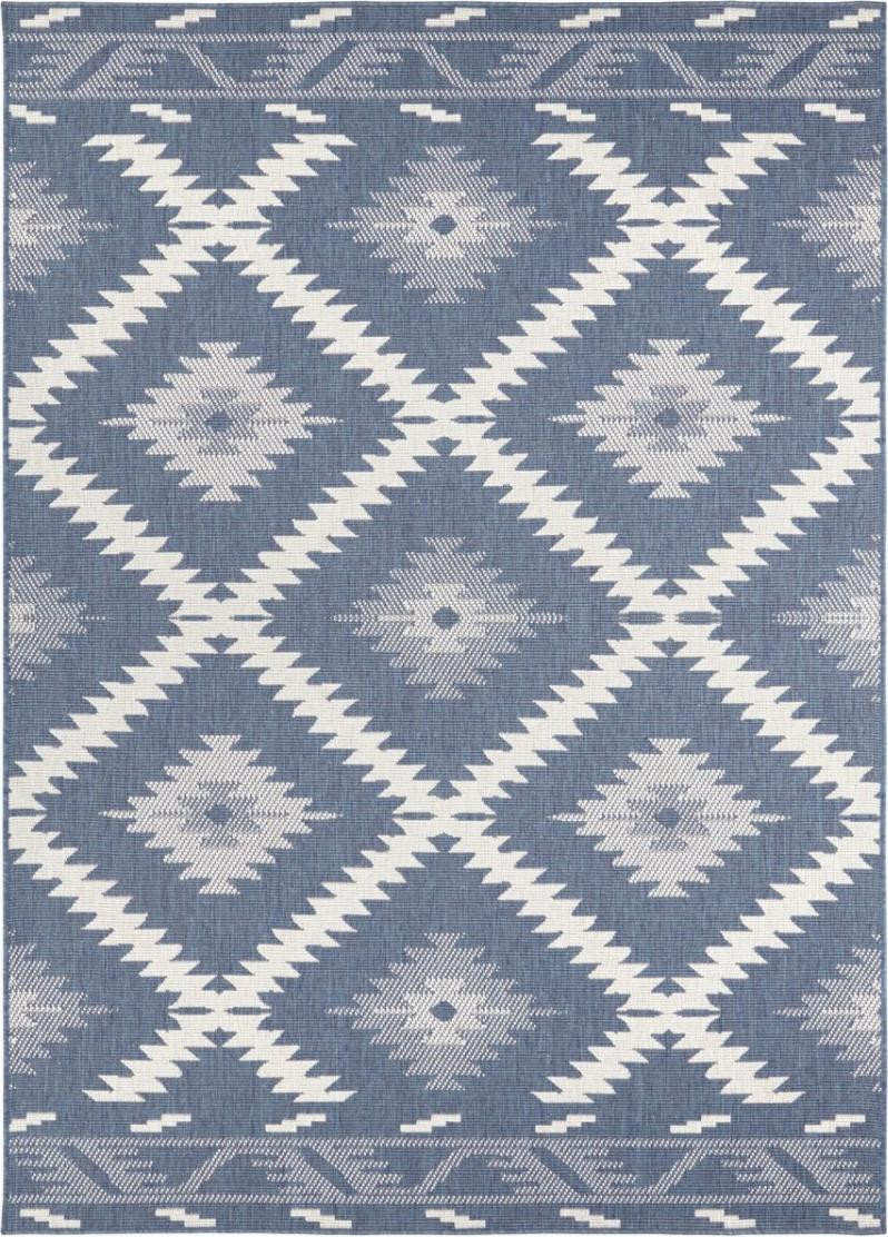 Hanse Home Tapijt Twin Supreme 103430, Malibu blauw-crème, 120 x 170 cm