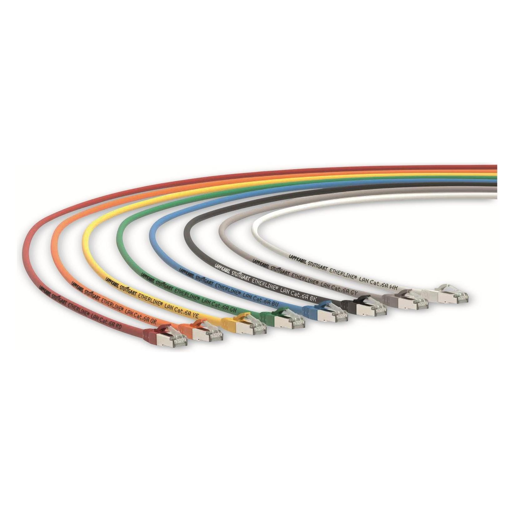 Lapp CAT.6a Netzwerkkabel Etherline LAN, UL-Zertifizierung, 2,0 m, rot (S/FTP, CAT6a, 2 m) (24441395)