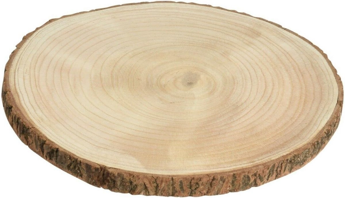 Houten schaal schijf voor decoratie en tafeldecoratie