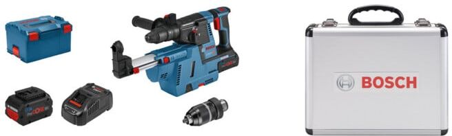Set Bosch Akku-Bohrhammer mit SDS plus GBH 18V-26 F + 11-tlg SDS plus-1 Hammerbohrer-Set