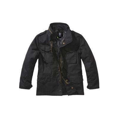 Parka BRANDIT "Brandit Herren Kids M65 Standard Jacket", Mädchen, Gr. 122/128, schwarz, 100% Polyester, unifarben, normal, amerikanischer Ausschnitt, Jacken Parka