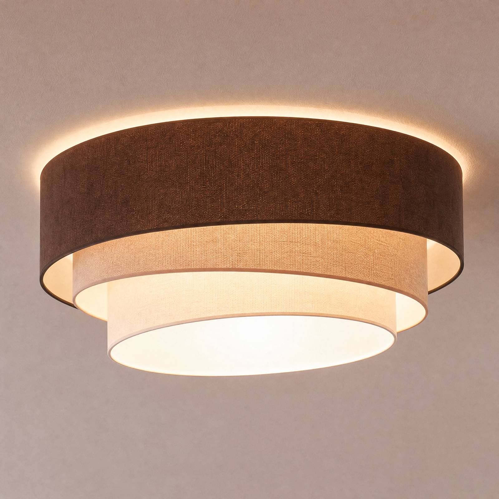 Deckenlampe Trio Duolla, für Küche, Textil / Stoff / Seide, Junges Wohnen, Deckenlampe