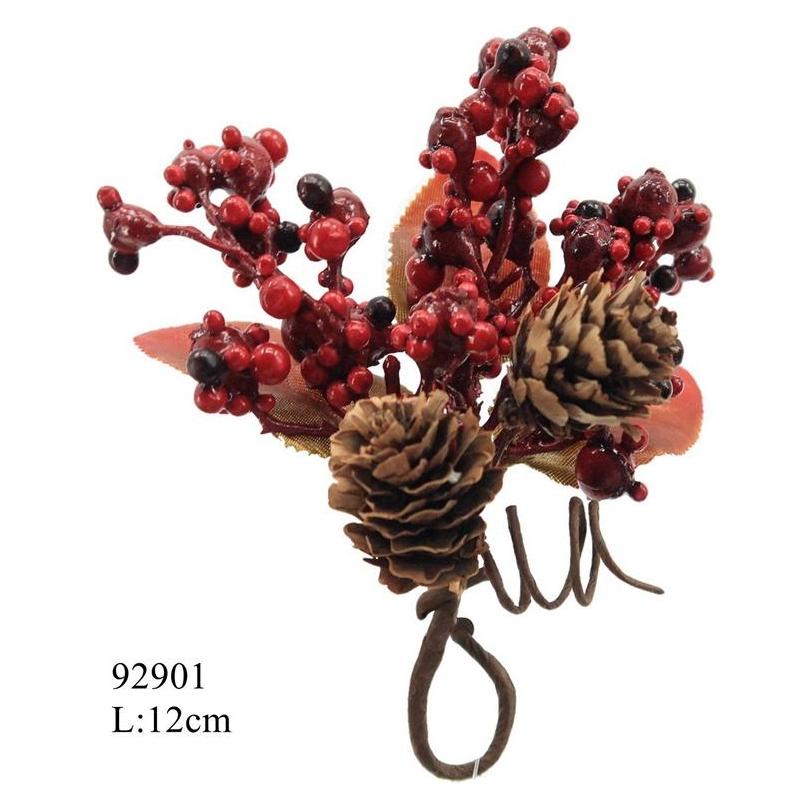 Christmas To Artificial branch Christmas Touch, red, 12 cm (1 Stk.) (61225183)