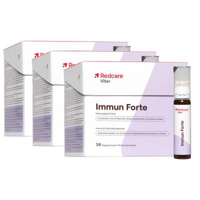 Immun Forte RedCare Trinkampullen+Kapseln 3er-Pack 3x30 St Kombipackung