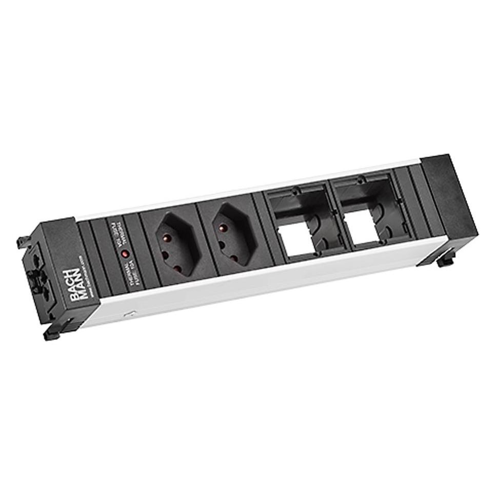 Bachmann Steckdosenleiste Conference 2xCH T13 2xAbdeckung (2x, GST18, Typ 13) (909.017)