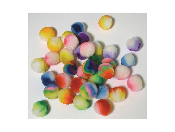 Rayher Pompons Regenbogen 2.5 cm 35 Stück