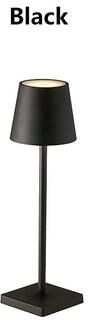 Uplift Picks LumiGlow Rechargeable Touch LED Table Lamp With Three Color Ambient Lighting black