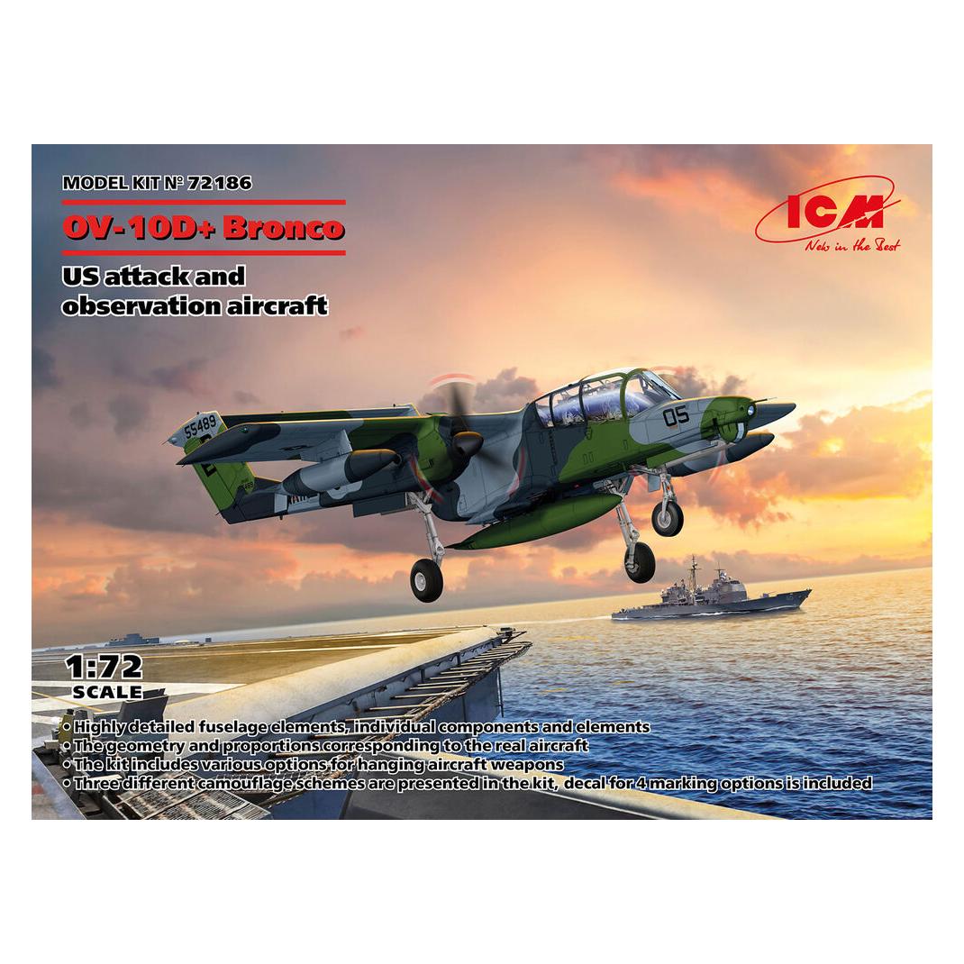 ICM OV-10D+ Bronco, US attack and observation aircraft (72186)