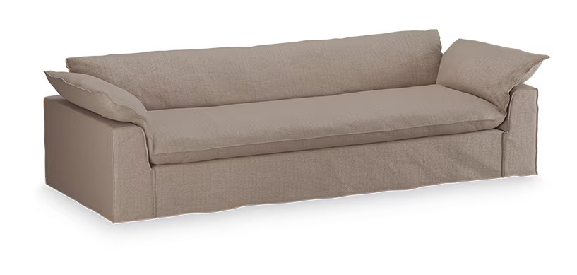HKliving Bankhoes Nomad 305cm, Pure stof - Earth