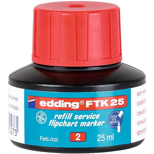 edding Nachfülltinte FTK 25 rot