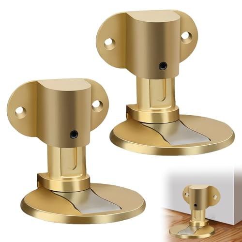 TenaLucy 2 stuks Magnetische Deurstopper, Onzichtbaar, Verstelbaar, Goud