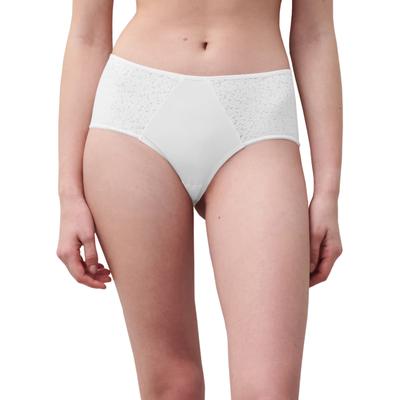 Slip CHANTELLE "NORAH", Damen, Gr. 36, weiß, Obermaterial: 71% Polyamid, 29% Elasthan, körpernah, Unterhosen Slip, florale Spitze, weiche Materialien