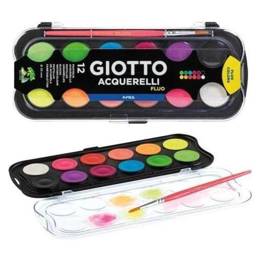 Giotto Acquerelli Fluo Farben 12 Farben (F351400)