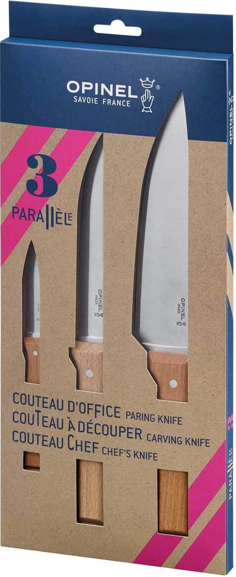 Opinel Parallel Keukenmes Set met 3 messen
