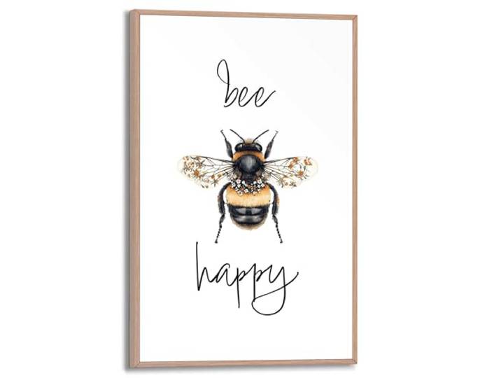 REINDERS Gerahmtes Bild, Bee Happy, Küche, MDF, 30 x 20
