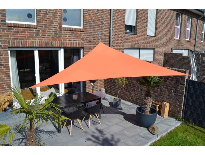 Sonnensegel FLORACORD, orange (terrakotta), B:360cm T:360cm, Polyester, Sonnensegel, Sonnensegel, Schenkellänge: 360 cm