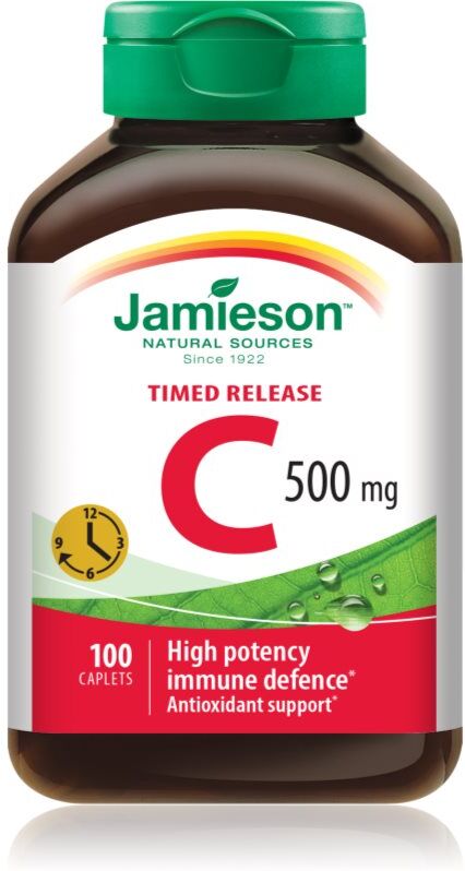 Jamieson C 500 mg Timed release pastilles pour soutenir le système immunitaire, prendre soin de la peau et des ongles 100 p.