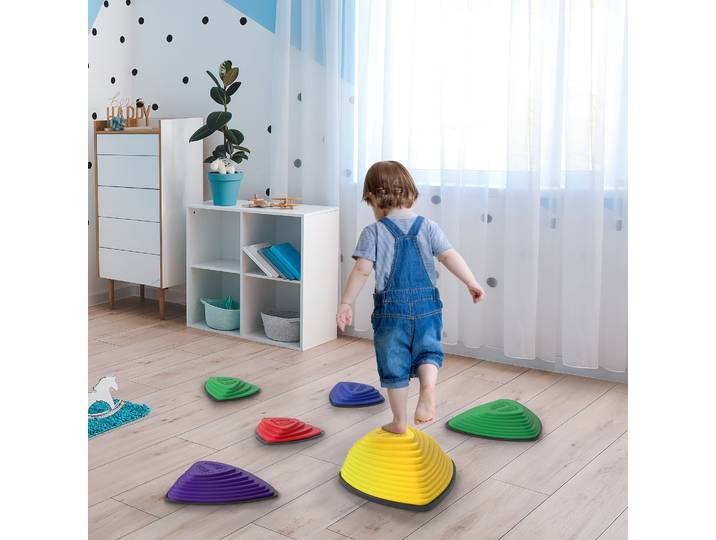AIYAPLAY Ensemble 6 Trittsteine Antidérapants Empilables Multicolore