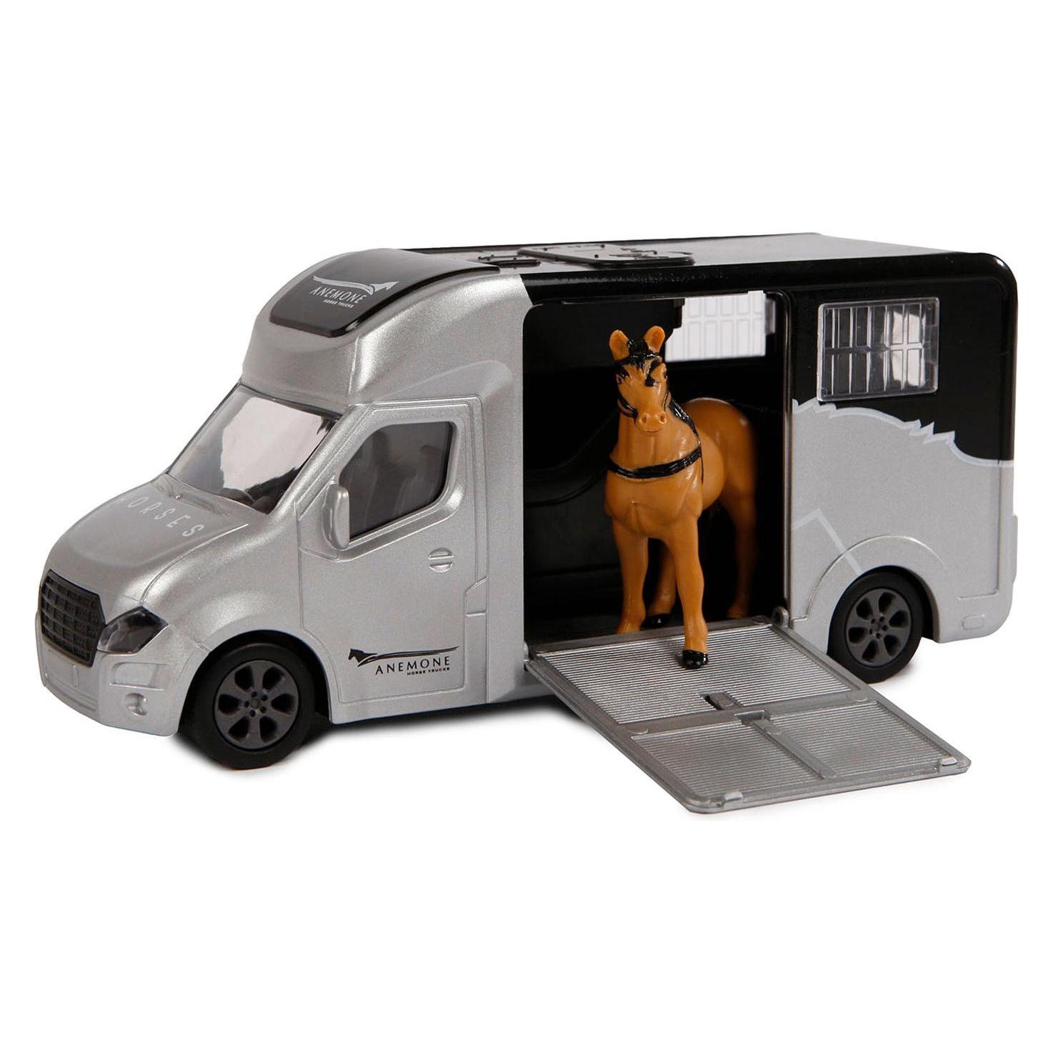 Kids Globe Farming Druckguss-Pferdewagen mit Hell- und Tongrau (041.510211)