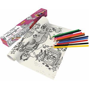 Online Malset 61045/6 Meerjungfrau, Buntstifte & Malrolle, 30 x 200 cm, 11-teilig